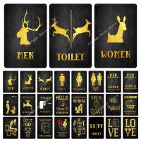 Funny Toilet Tin Signs Vintage Metal Plaque WC Poster Bar Pub Wall Decorative Bathroom Painting Plate Home Decor Iron Painting