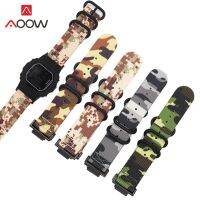 ❐▤ Camo Nylon Zulu สายนาฬิกาสำหรับ Casio G-Shock GA-110 120 GD-100 DW-5600 GLS-8900 Zulu Band พร้อมตัวเชื่อมต่ออะแดปเตอร์โลหะ