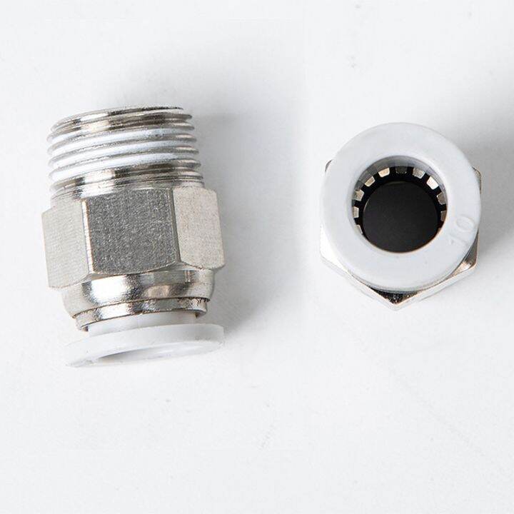 pneumatic-fitting-pipe-connector-high-quality-white-hose-fittings-1-4-1-2-6mm-8mm-bsp-thread-quick-coupling-air-tube-connectors