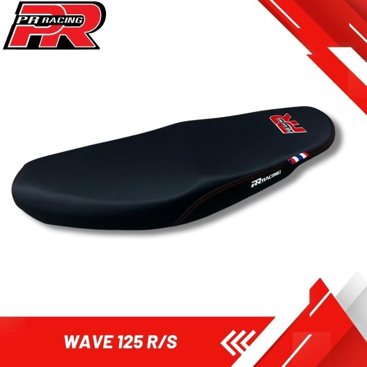 เบาะมอเตอร์ไซค์-honda-wave-125r-s-หัวเถิถ-สีดำ-โลโก้-pr