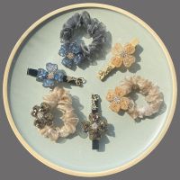 [COD] Douyin Korean version of the light luxury niche organza full diamond four-leaf clover hair clip ring best selling accessories wholesale