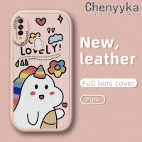 เคส Chenyyka สำหรับ OPPO A31 2020 A8เคสลายการ์ตูนหลากสีน่ารักยูนิคอร์นนำโชคและเคสโทรศัพท์หนังนิ่มทนทานคลุมทั้งหมดเคสป้องกันกล้องเคสสีกันกระแทกเคสนิ่ม