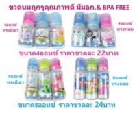 ขวดนมถูกๆคุณภาพดี ขวดนม4ออนซ์ ขวดนม8ออนซ์ ขวดนมทรงกลม BPA FREE (1 ใบ)