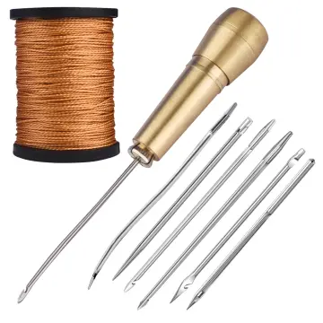 Leather Sewing Kit Upholstery Thread Cord, Stitching Needles, Sewing Awl,  30 Pcs