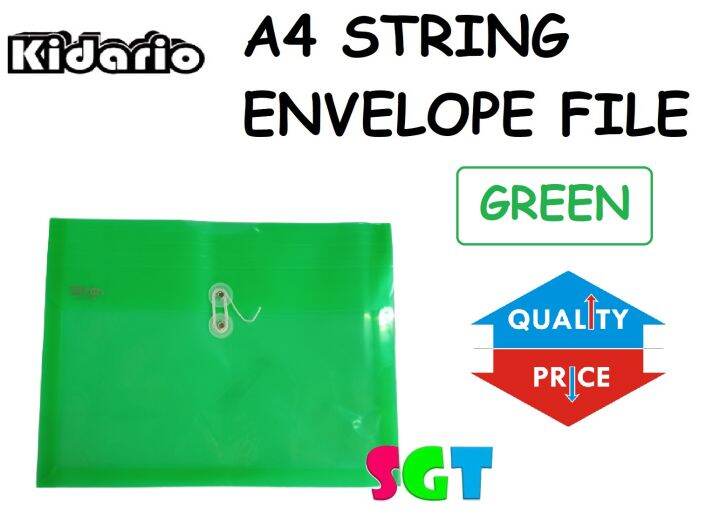 KIDARIO A4 String Envelope File ( Horizontal ) - 1 Unit | Lazada
