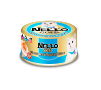 ( 12 กระป๋อง )Nekko Gold ปลาทูน่าครีมมี่หน้าปลาแซลมอน 85g ( ฟ้า )