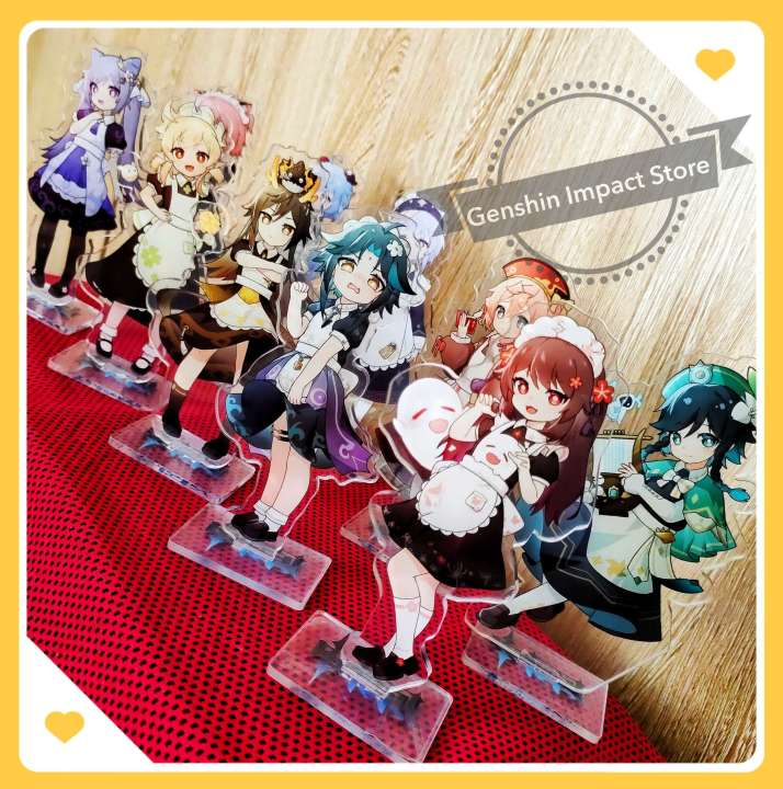 Mô hình standee genshin impact game anime chibi nhân vật Xiao Venti Albedo  Kazuha Qiqi Zhongli dễ thương 8cm  Lazadavn