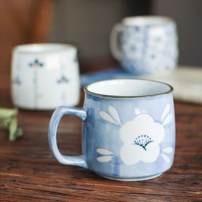 hotx【DT】 Hand-painted Mugs Antiquity Sake Cups 8.5oz Mug for Friend