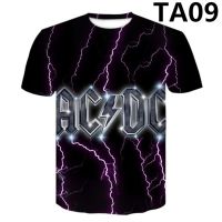 ACDC Highway to hell Rock 3D printing short sleeve T-shirt