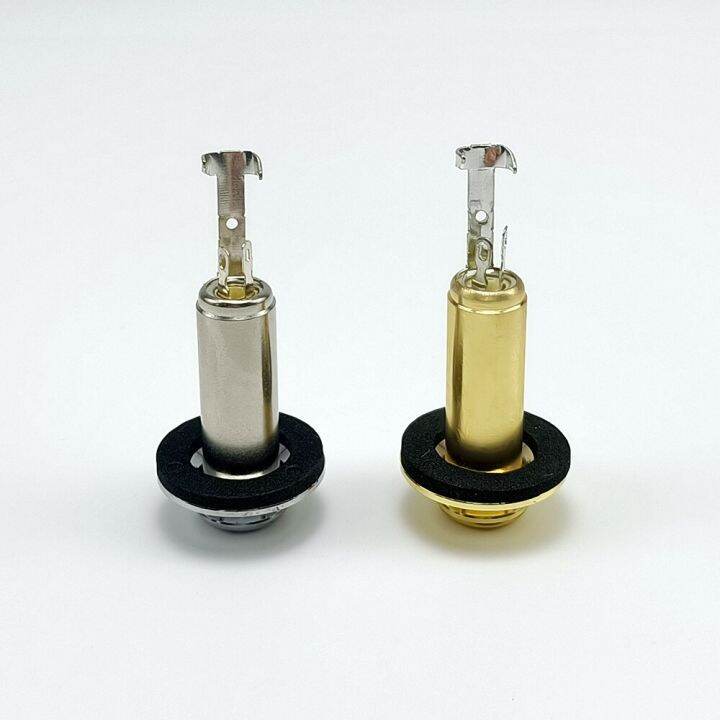 acoustic-electric-guitar-mono-end-pin-jack-endpin-jack-socket-plug-6-35mm-1-4-inch-copper-material-with-screws-guitar-parts