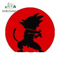 EARLFAMILY 13ซม. X 12ซม. สำหรับ Red Sun Silhouette Dragon Ball Goku รถสติกเกอร์อะนิเมะ VAN Windows Decal Occlusion Scratch กราฟิก