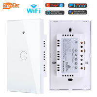 Bingoelec Tuya WiFi สมาร์ทสวิทช์ RF433ระยะไกลแผงกระจกสหรัฐ23แก๊งสวิตช์ไฟทำงานร่วมกับ Alexa Home อลิซ