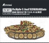 Flyhawk FH3011 172รถถังเยอรมัน pz.kpfw I Ausf F (VK18.01) Late Plastic Model Kit