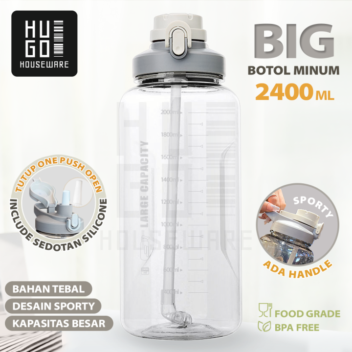 Hugo Botol Minum Liter Jumbo Besar Anti Bocor Food Grade Tempat Air