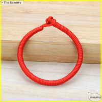 [The Bakerry] สร้อยข้อมือถักมือแบบชนเผ่าสีแดงสำหรับเป็นของขวัญสำหรับเพื่อน