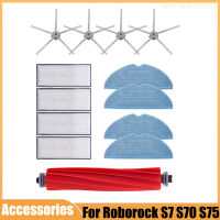 อุปกรณ์เสริมสำหรับ XiaoMi Roborock S7 S70 S75 S7Max S7Max หลักม้วนแปรง Mop Rag Hepa กรองแปรงด้านข้างเครื่องดูดฝุ่นอะไหล่