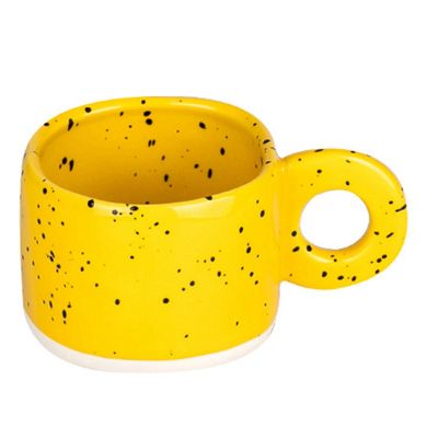Creative Ring Handle Ceramic Mug Candy Color Milk Coffee Cup Office Home Drinkware Microwave Oven Couple Handgrip Cups