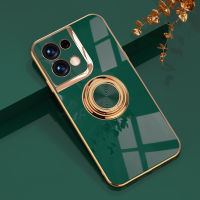 Oppo Reno8/Reno8 Pro/Reno8 Pro Plus Case, Luxury Electroplating Soft TPU Shell with Ring Stand Case