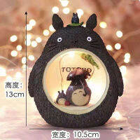 สตูดิโอ G Hibli S Pirited A Way Totoro ตัวเลขรุ่น LED ไฟกลางคืนอะนิเมะ Totoro ดาวเรซิ่นตกแต่งบ้านเด็กของเล่นของขวัญ