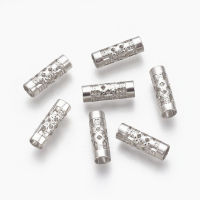 10pc 304 Stainless Steel Beads Column Stainless Steel Color 12x4mm Hole: 3mm