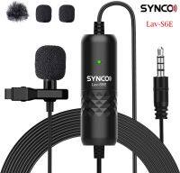 SYNCO Lav S6E Wired Lavalier Microphone Omnidirectional Condenser Label Microfone Mic 6M Cord for iPhone Android Smartphone