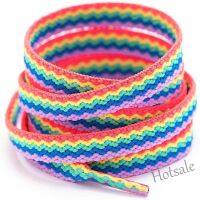 【hot sale】♣┅✶ D18 Ready Stock! Shoelaces for Shoes Rainbow Sneakers Shoe Laces Colorful Flat Grant Color Shoelace Low-Cut High Top Canvas Casual Shoe Lace Accessories 80/100/120/140/160 CM