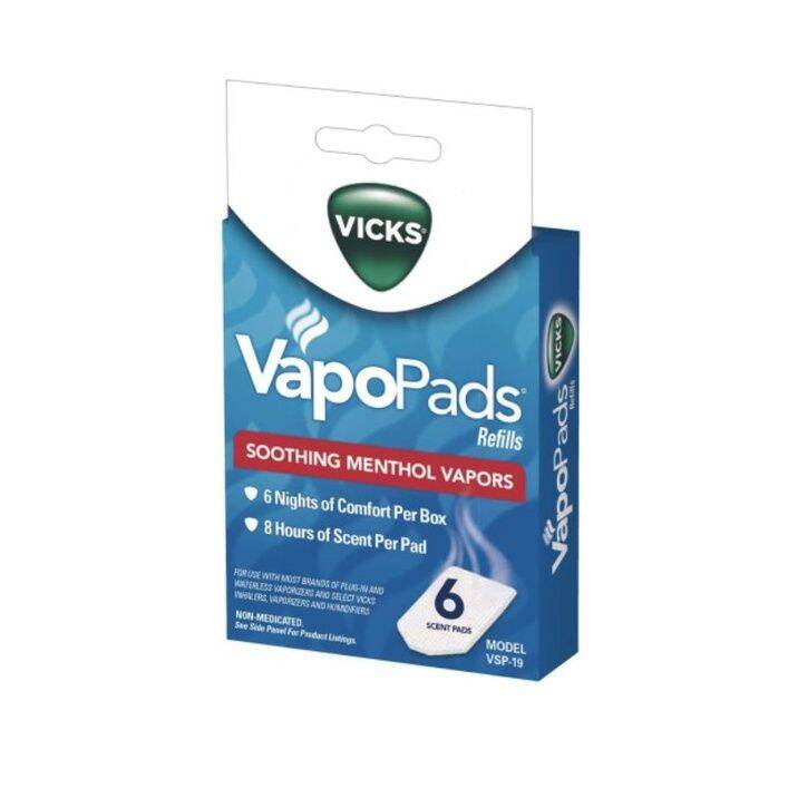 Vicks VapoPads, 6 Count Soothing Menthol Vapor Pads for Vicks