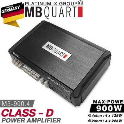MB QUART M3-900.4 POWER AMPLIFIER CLASS-D max900W / เพาเวอร์ แอมป์ พาวเวอร์ แอม  แบรนด์เยอรมันแท้ เครื่องเสียงรถ เครื่องเสียงรถยนต์