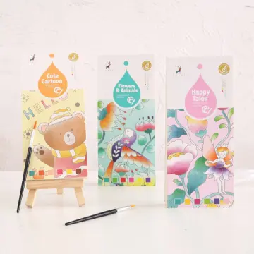 Portable Children Watercolor Painting Book 12/20Sheets Gouache Graffiti  Picture 1 Pen Coloring Water Drawing Books Set Kids Toys