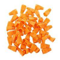 【Be worth】 Hotshot Automotive 50 Pcs RJ45 Connector Modular Plug End Cap Boot Guard Orange