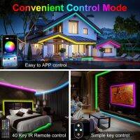 ZZOOI LED Smart String Light RGB Music Sync Fairy Light Outdoor Waterproof Garland Light USB Hanging Garden Lamp for Christmas/Party