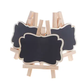 22pcs Mini Wooden Blackboard Universal Message Board