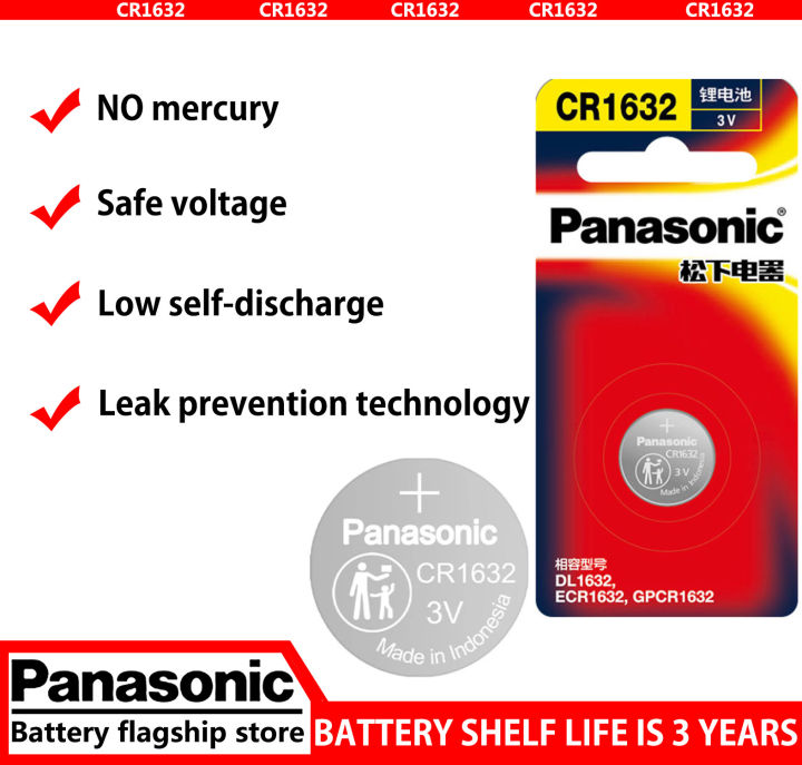 Panasonic Original Cr1632 Button Cell Battery 3v Lithium Batteries Cr 1632 For Watch Toys