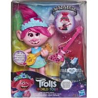 Poppy Trolls DreamWorks World Tour Pop-to-Rock Poppy Singing Doll with 2 Different Looks and Sounds โทรลส์ ตุ๊กตา