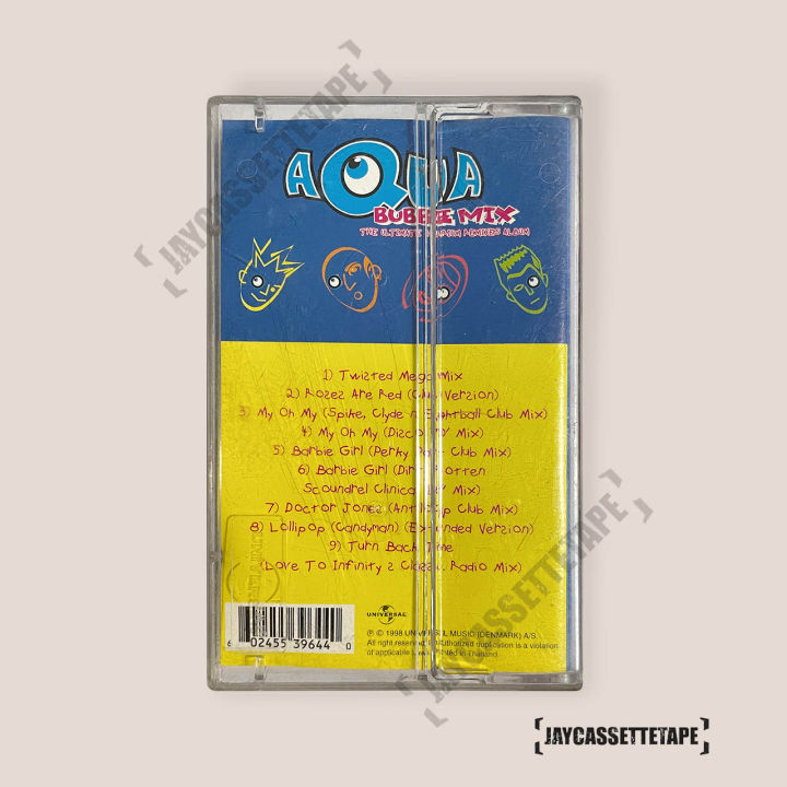 เทปเพลง-เทปคาสเซ็ต-เทปคาสเซ็ท-cassette-tape-เทปเพลงสากล-aqua-bubble-mix-the-ultimate-aquarium-remixes-album