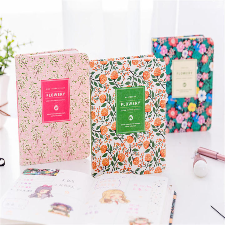 a5-agenda-notebook-paper-notebooks-organizer-notebook-yearly-planner-vintage-flower-notebook-weekly-planner