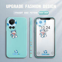 Case4you สำหรับ OPPO Reno10 Pro 5G เคสการ์ตูน Space โดราเอมอนแมวอะนิเมะเคสโทรศัพท์ดีไซน์ด้านข้างลายขอบสี่เหลี่ยมปลอกซิลิโคนน้ำเคสกล้องคลุมทั้งหมด