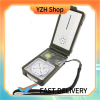 YZH Shop ชุดเข็มทิศ10อิน1,พร้อมไฟ Led วัดอุณหภูมิความชื้นเอาตัวรอดทางทหารกลางแจ้งเดินป่าตั้งแคมป์เครื่องมือเข็มทิศ