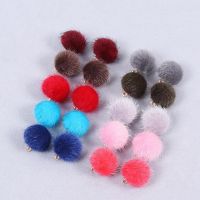 【YF】 10 pçs/lote Coberto de Pompom Bola Beads Colar Brinco Pingente Para Fazer Jóias Acessórios Mulher