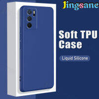 Jingsanc เคสป้องกันกล้องปลอกซิลิโคนของเหลวเคสนิ่มใส่โทรศัพท์ A16 OPPO สีลูกอมกันกระแทก A16 Oppo