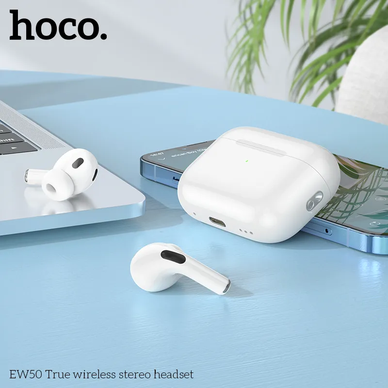 Hoco Ew50 không dây chuẩn TWS Tai nghe bluetooth Bluetooth 5.3 Trong Tai điều khiển bằng