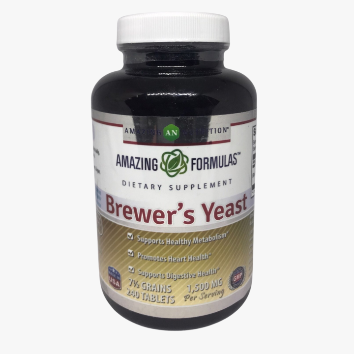 Amazing Nutrition Brewers Yeast Tablets 7.5 Grain Capsule 500mg (240 ...