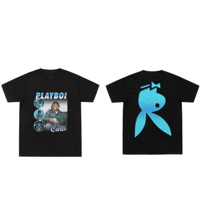 Playboi Carti T Shirt For Men High Quality Regular Oversized Print Shirt 2Pac Hiphop 100% cotton T-shirt