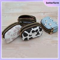 BETTERFORM นักเรียนก็อก ลายวัวน่ารัก กระเป๋าคู่ กระเป๋าใส่เหรียญ กระเป๋าเงินสตรี ถุงเก็บสัมภาระ กระเป๋าใส่บัตร