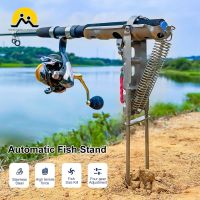 Fishing Rod Holder Foldable Automatic Double Spring Angle Fishing Pole Tackle Bracket Anti-Rust Fishing Pole Stand Fish Tackle