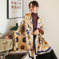 Large Double-sided Imitation Cashmere Scarf Women Thick Blanket Scarves and Shawls Neckerchief Female Foulard Bufanda Pashmina