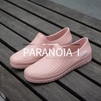 PARANOIA I รองเท้าบูทกันฝนแบบปากตื้นของผู้หญิงใหม่กันลื่นรองเท้ายางท่อสั้น