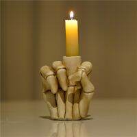 Europe And America Funny Gesture Candlestick Middle Finger Western Dining Table Candlelight Dinner Prop Decoration Hot Sales