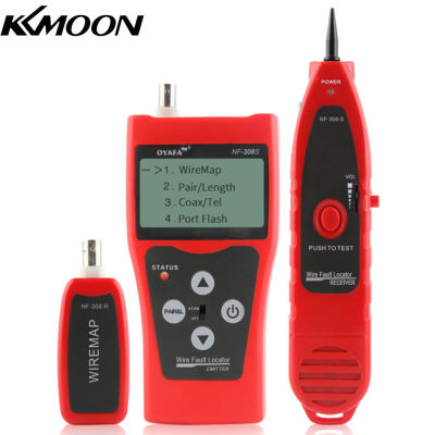 KKmoon NOYAFA Multi-Functional LCD เครื่องทดสอบสายเคเบิลเครือข่ายความแม่นยำสูง Line Finder สาย Coaxial Tester RJ11 RJ45ความยาวสาย Finder 1 Remote Adapter