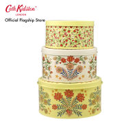 Cath Kidston Set of 3 Cake Tins Showstopper Yellow กล่อง กล่องเก็บของ กล่องสีเหลือง กล่องแคทคิดสตัน